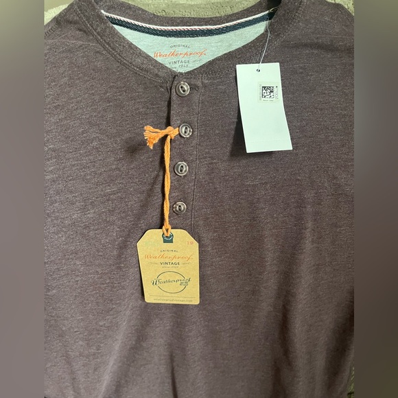 NWT - Weatherproof Vintage Henley, Chocolate, Size XL - Picture 2 of 12